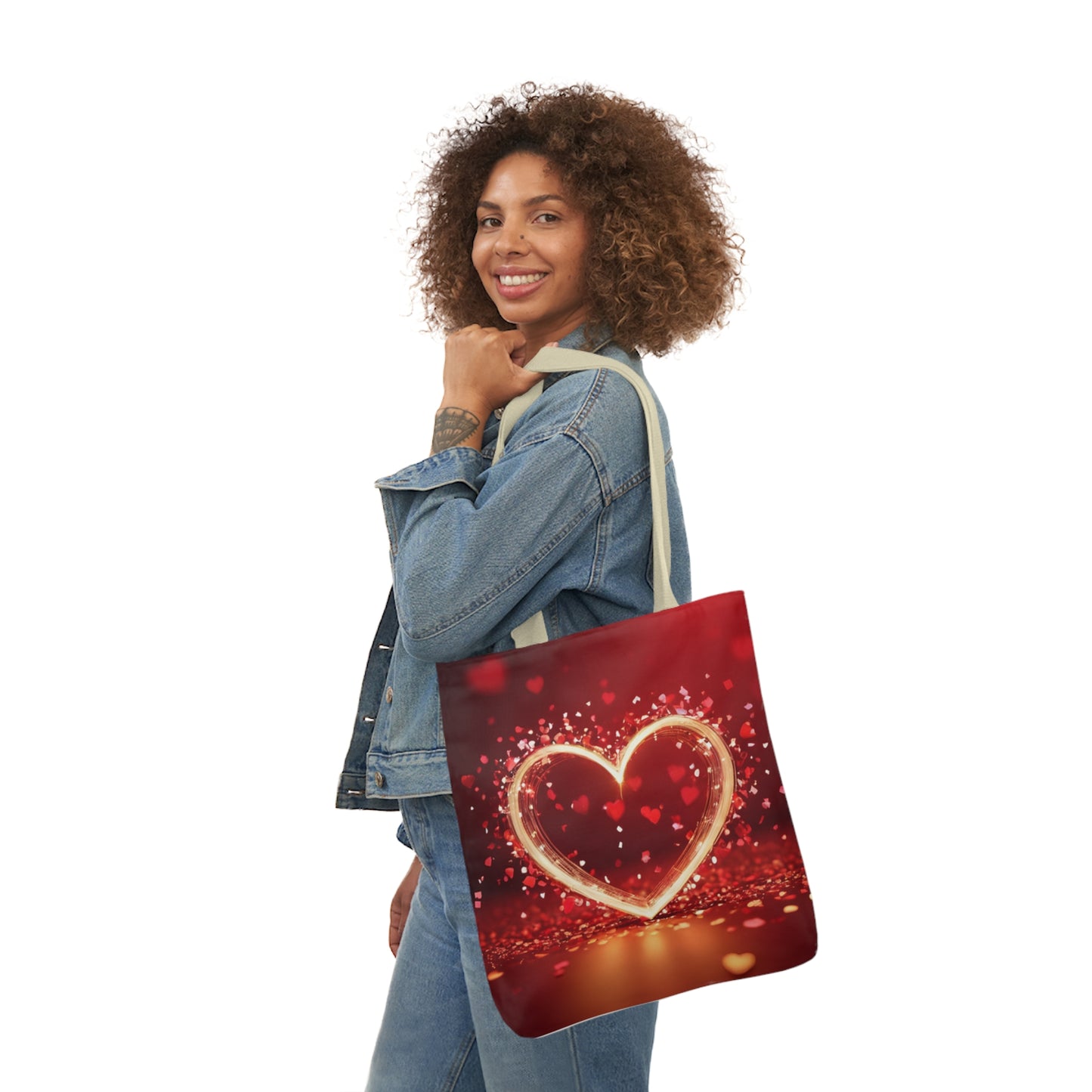 Valentines - Canvas Tote Bag, 5-Color Straps