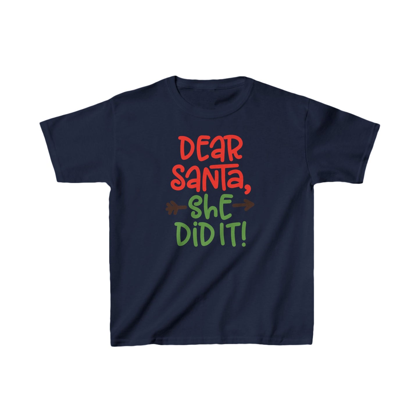 Kids - She Did it -  Heavy Cotton™ T-Shirts - Christmas