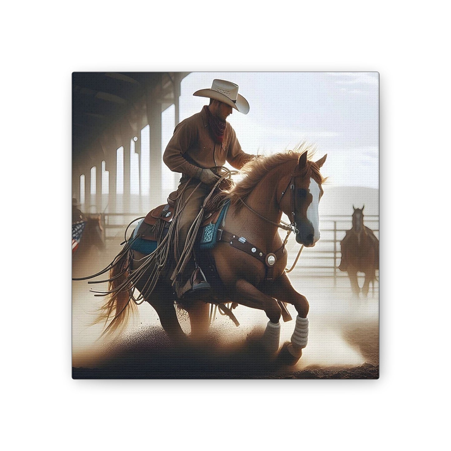 Cutting Horse - Canvas Stretched, 0.75" - 2026 Wall Art - Americana