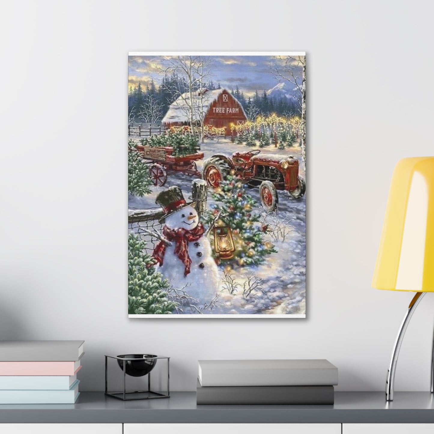 On the Farm - Canvas Stretched, 0.75" Christmas