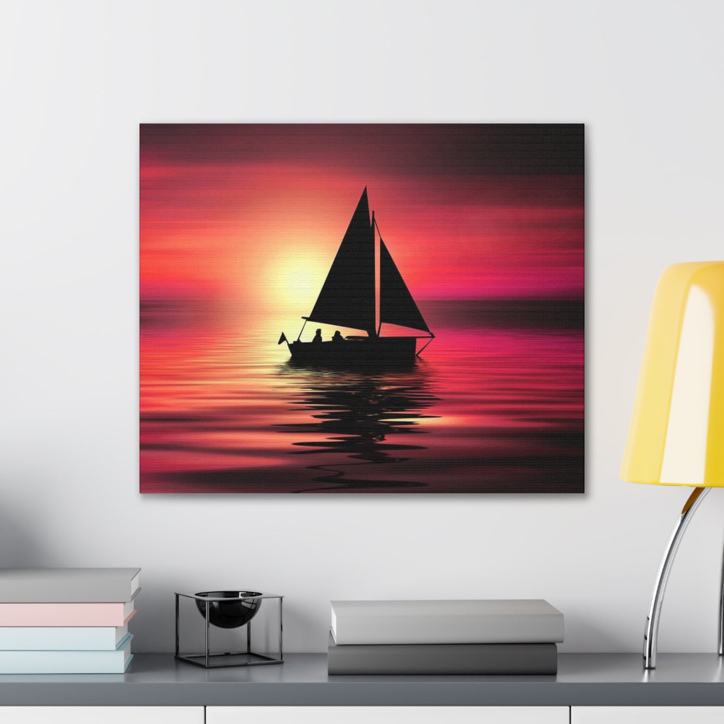 Sailing at Sunset - Canvas Stretched, 0.75"