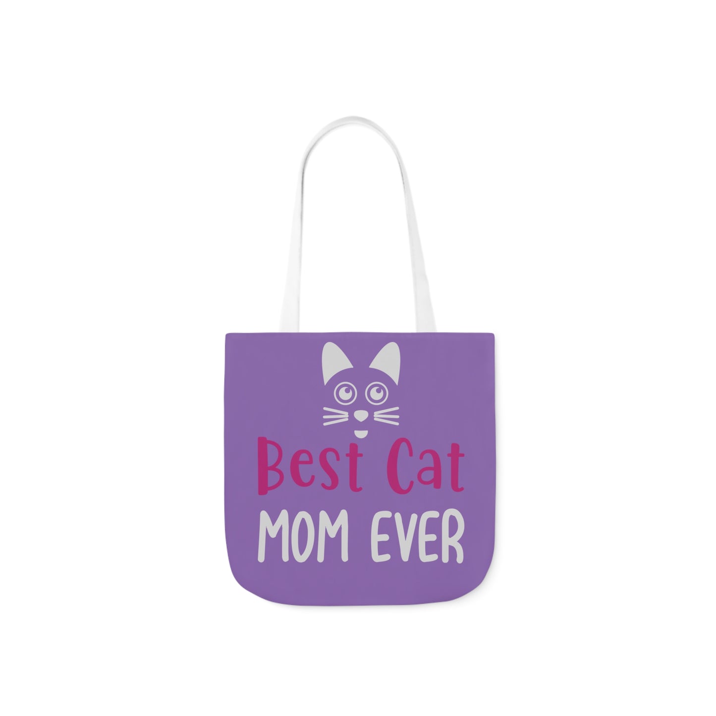 Best Cat Mom Ever - Canvas Tote Bag, 5-Color Straps - Mother's Day