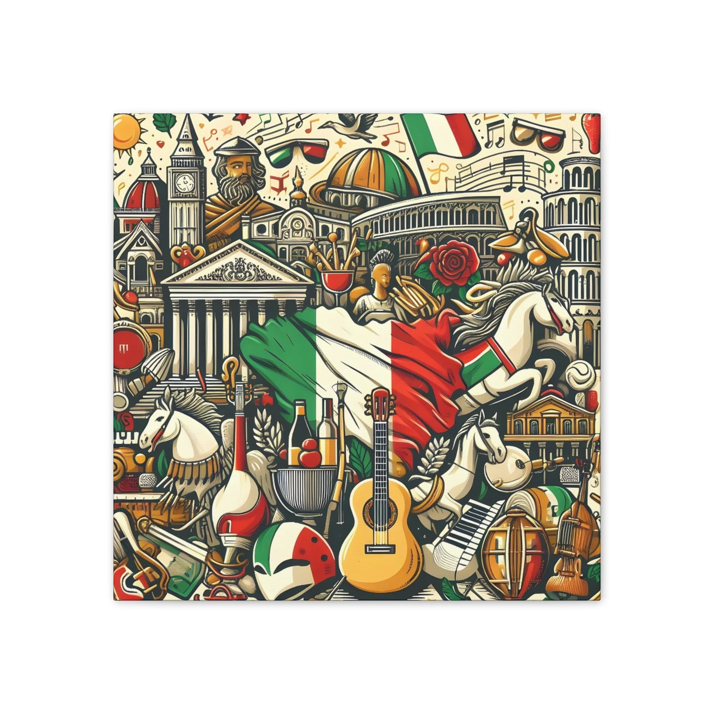 Italian Mural - Canvas Stretched, 0.75"