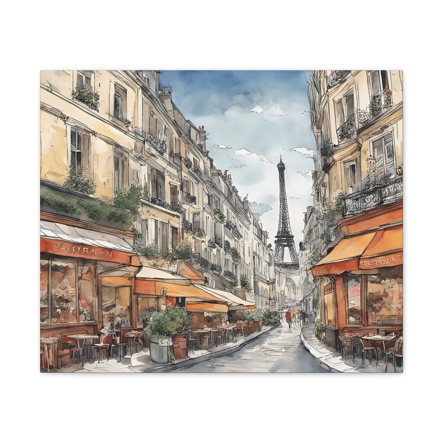 Paris Street - Canvas Stretched, 0.75"