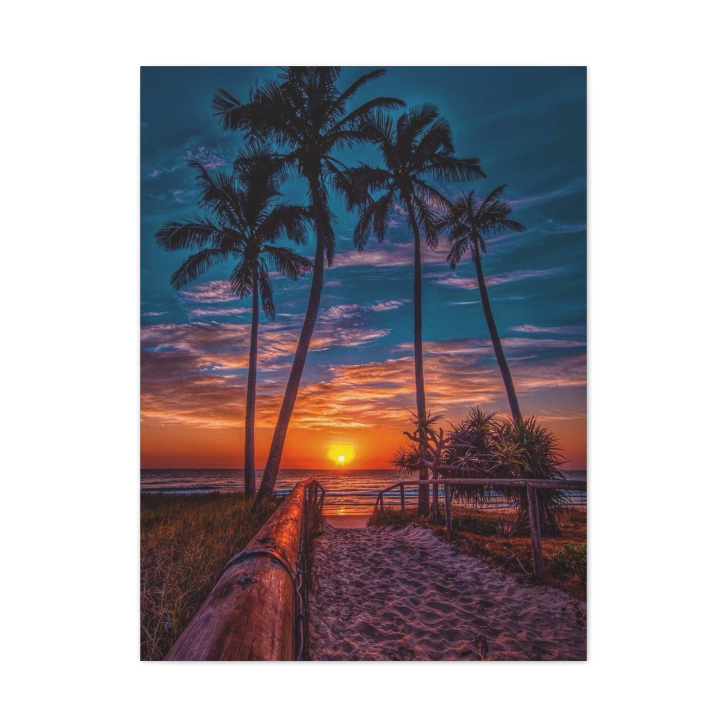 Sunset Palms - Canvas Stretched, 0.75"