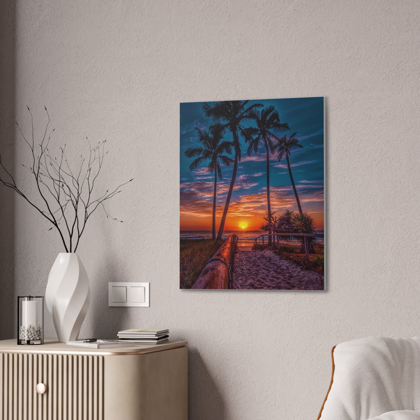 Sunset Palms - Canvas Stretched, 0.75"