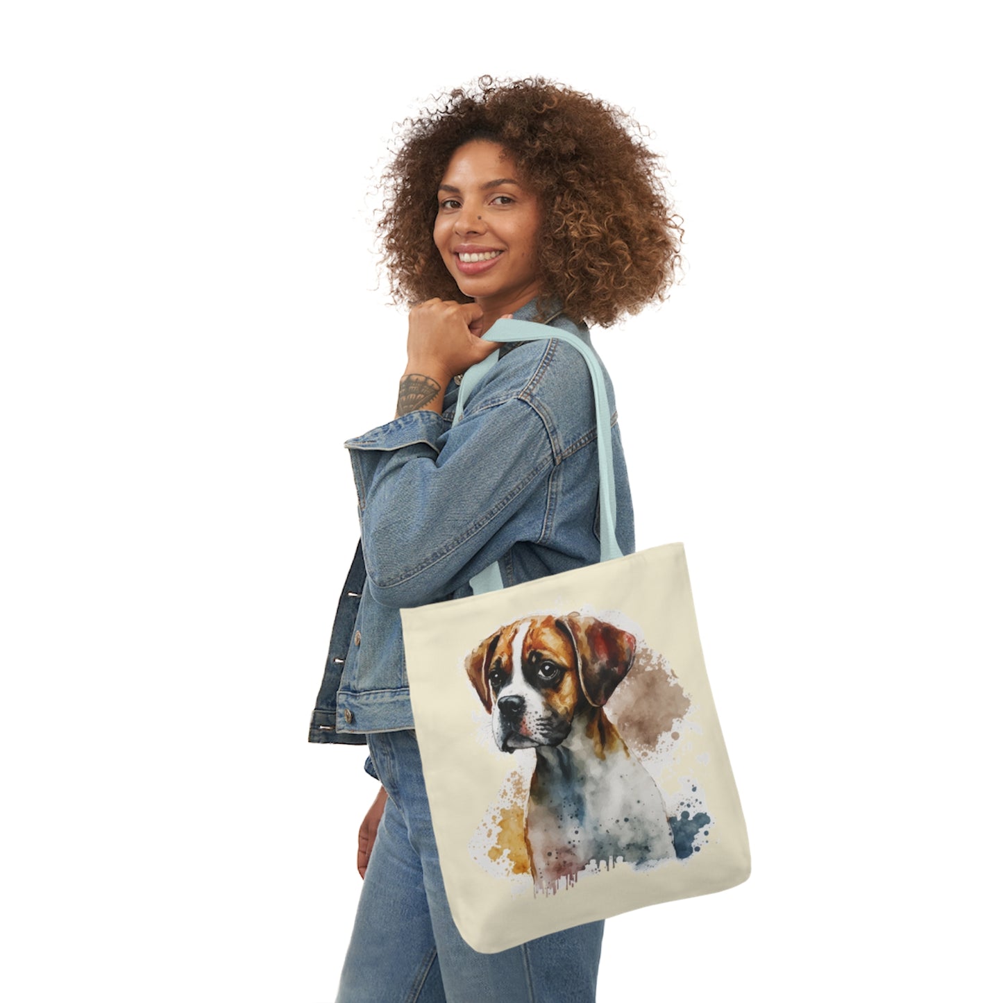 Boxer - Canvas Tote Bag, 5-Color Straps