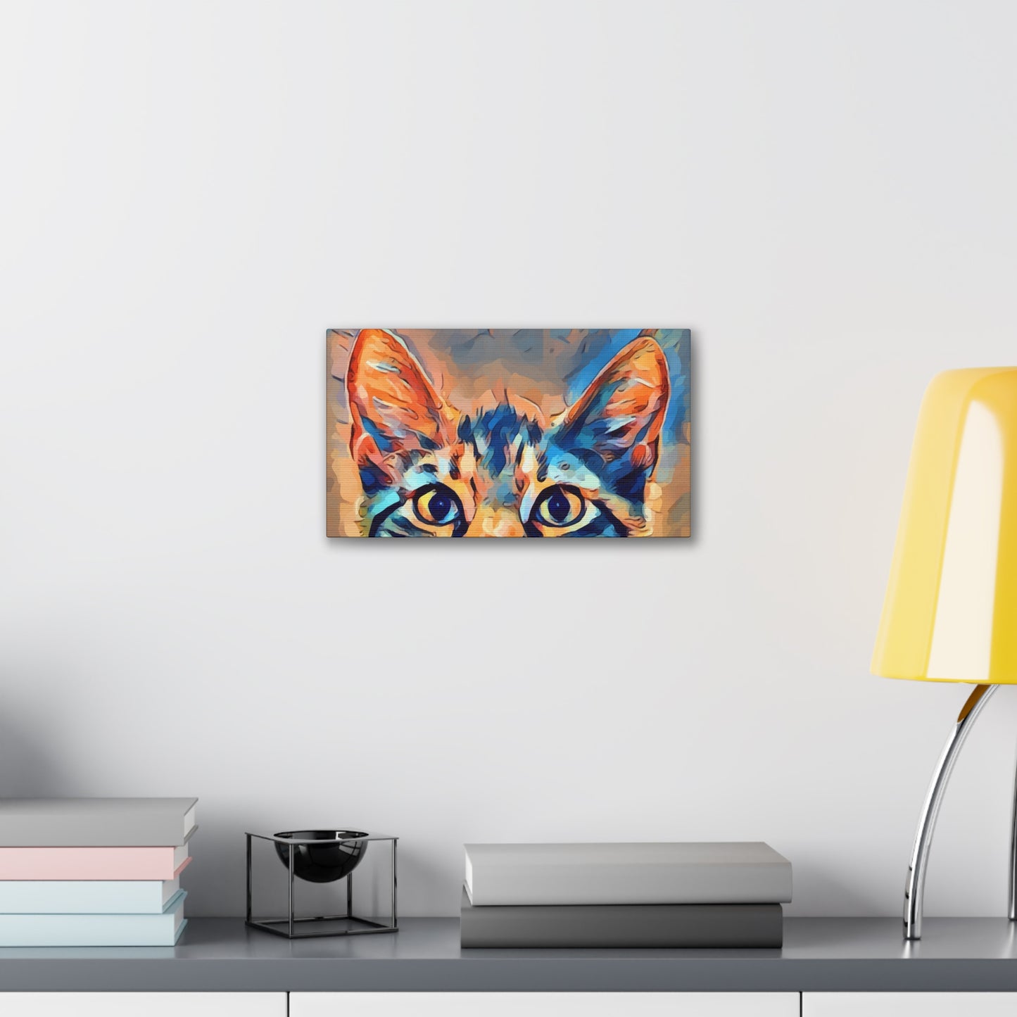 Spying Kitty - Canvas Stretched, 0.75"