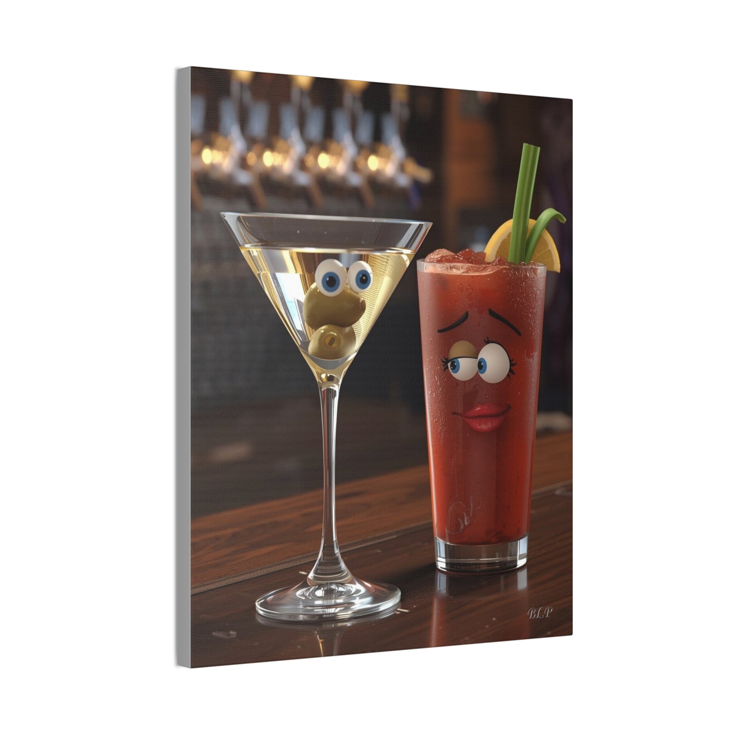 Couple of Drinks - Canvas Stretched, 0.75" - 2026 Wall Art - Creative