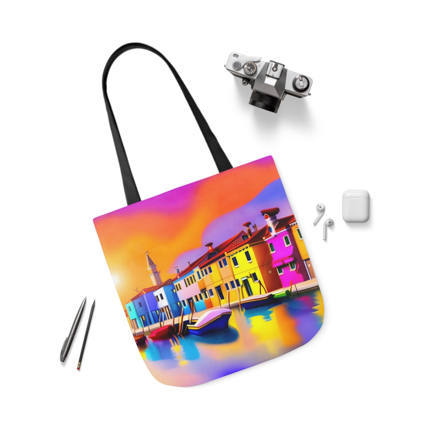 Venice - Canvas Tote Bag, 5-Color Straps