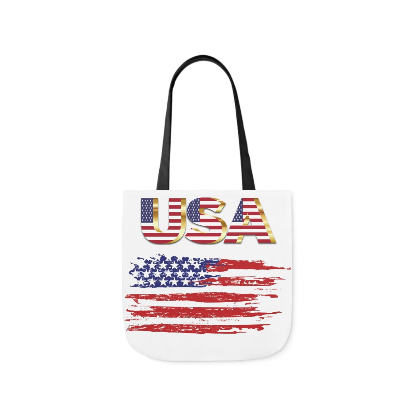 American - Canvas Tote Bag, 5-Color Straps - Patriotic