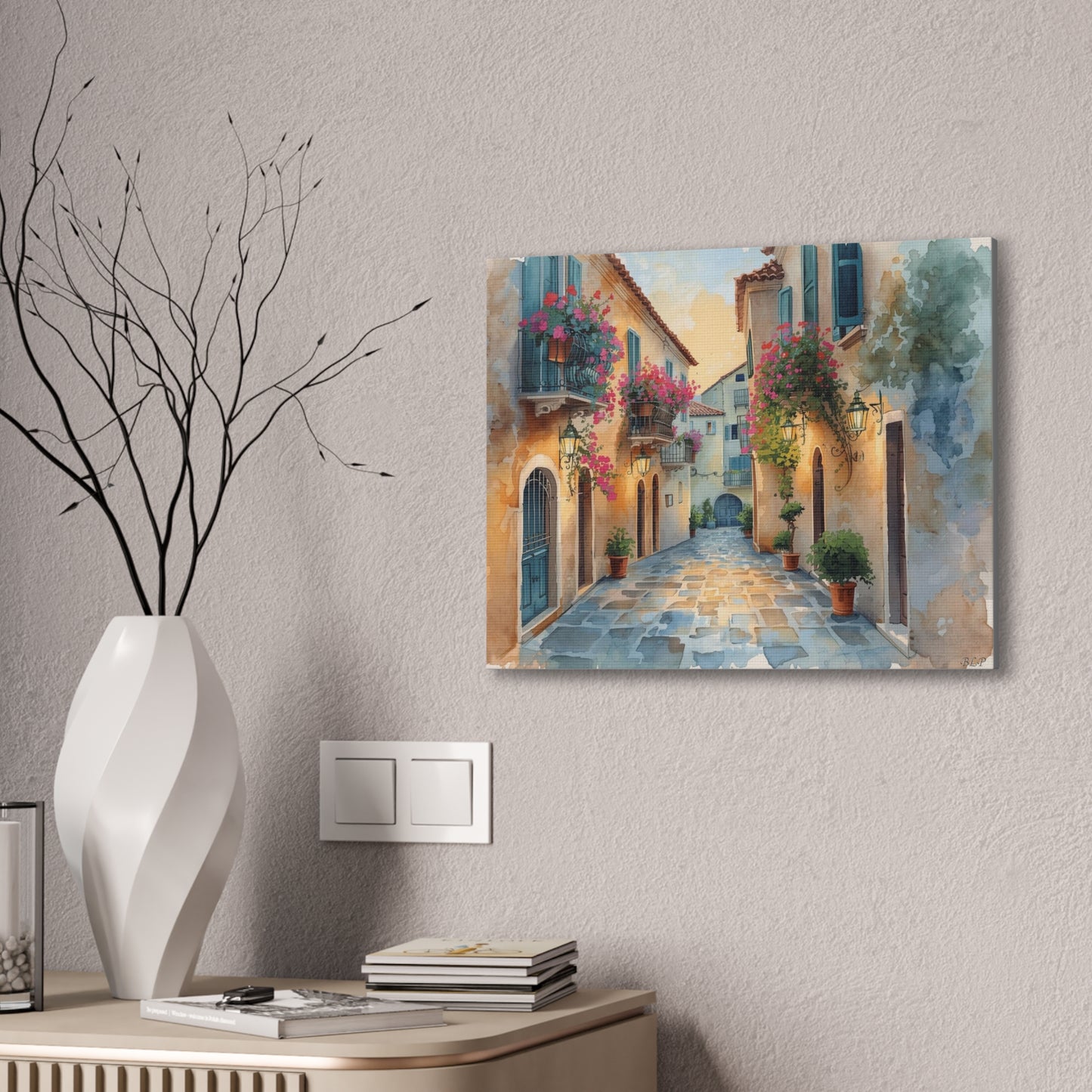 Old Italian Street - Canvas Stretched, 0.75"- 2026 Wall Art Places