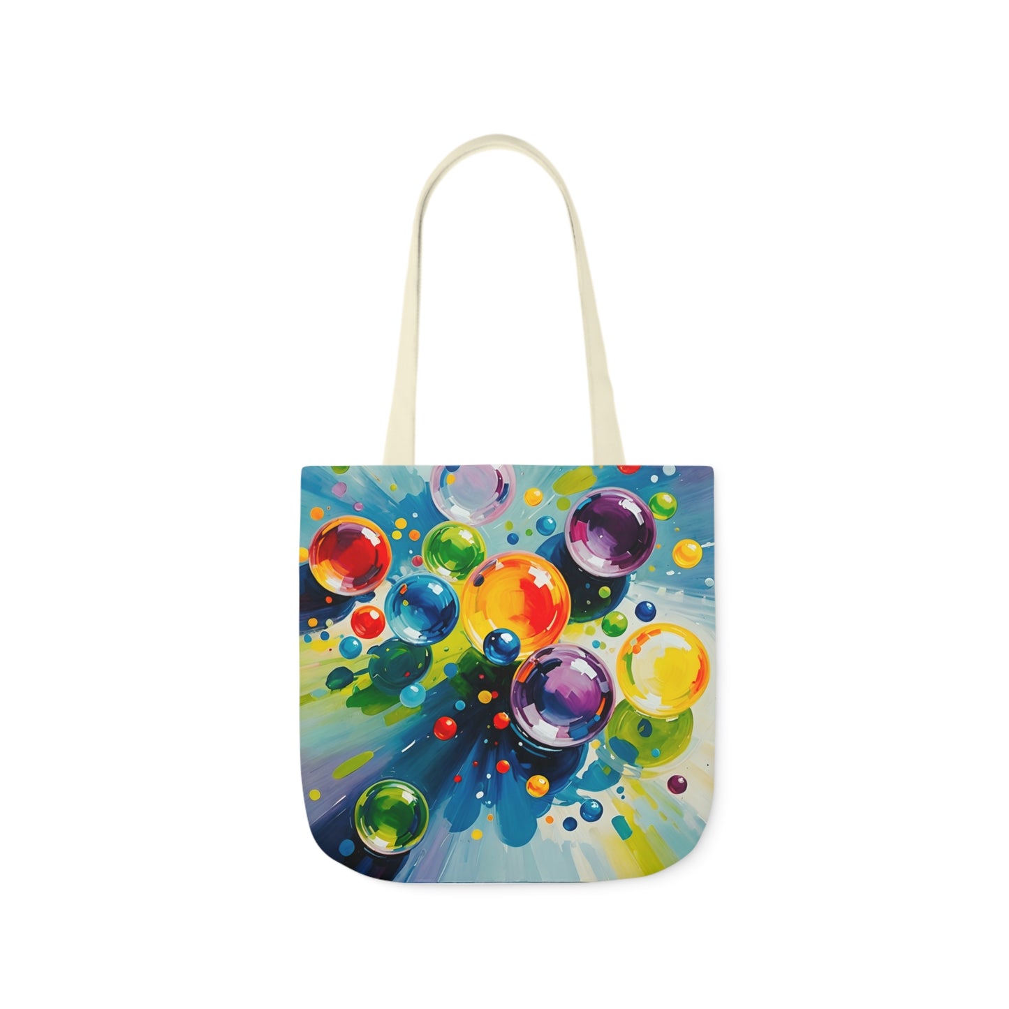 Colored Balls - Canvas Tote Bag, 5-Color Straps