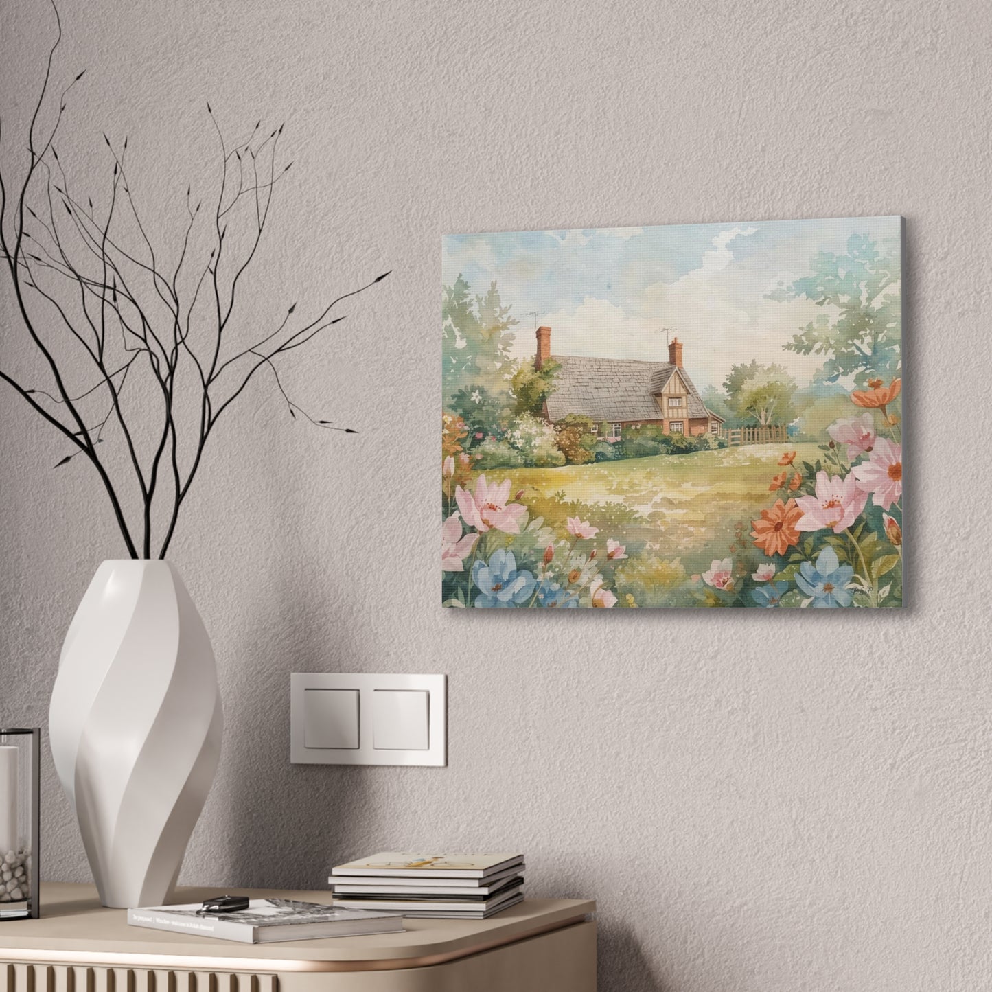 English Cottage - Canvas Stretched, 0.75" - 2026 Wall Art - Places