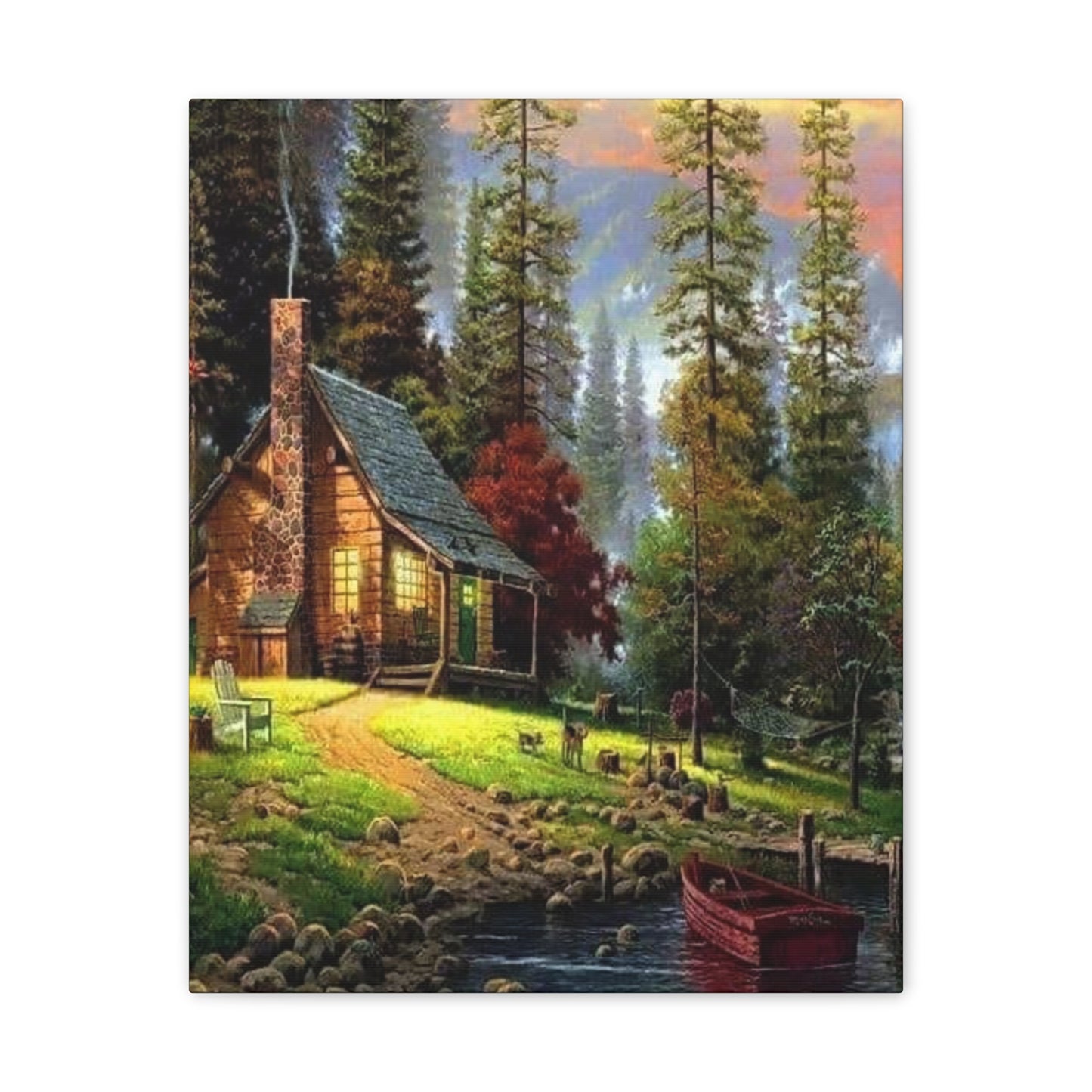 Cabin in the Woods - Canvas Stretched, 0.75"