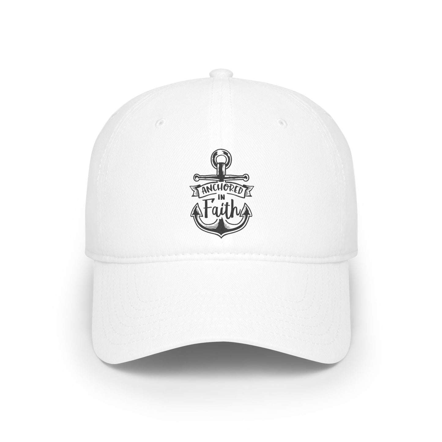 Anchored in Faith - Low Profile Ball Cap - Religion