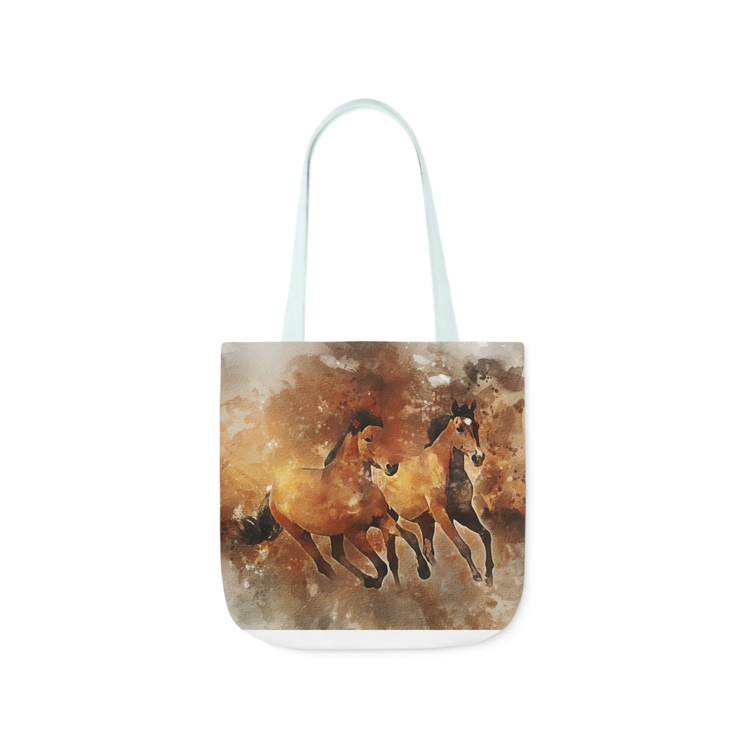 Horses - Canvas Tote Bag, 5-Color Straps