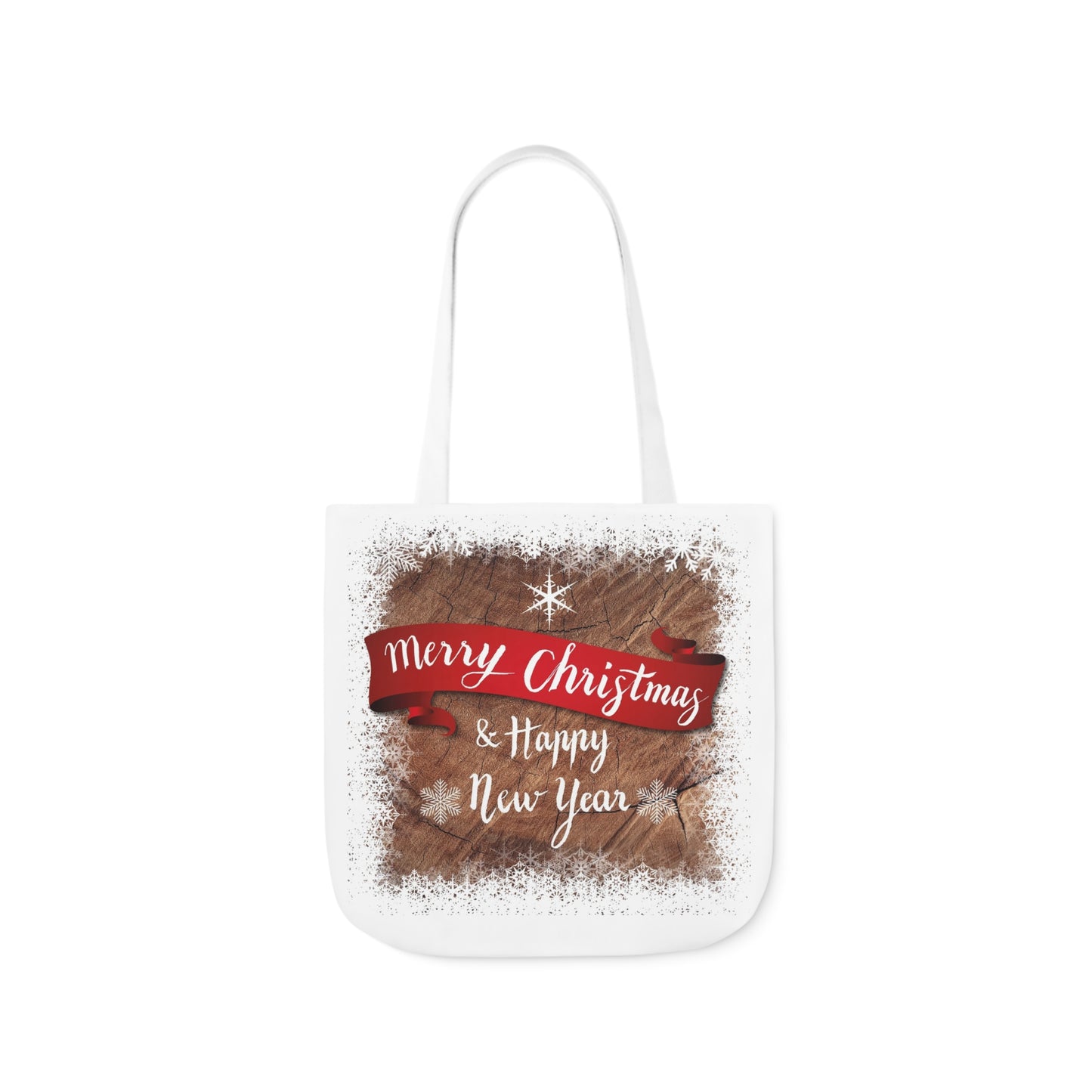 Merry Christmas -Canvas Tote Bag, 5-Color Straps - Christmas