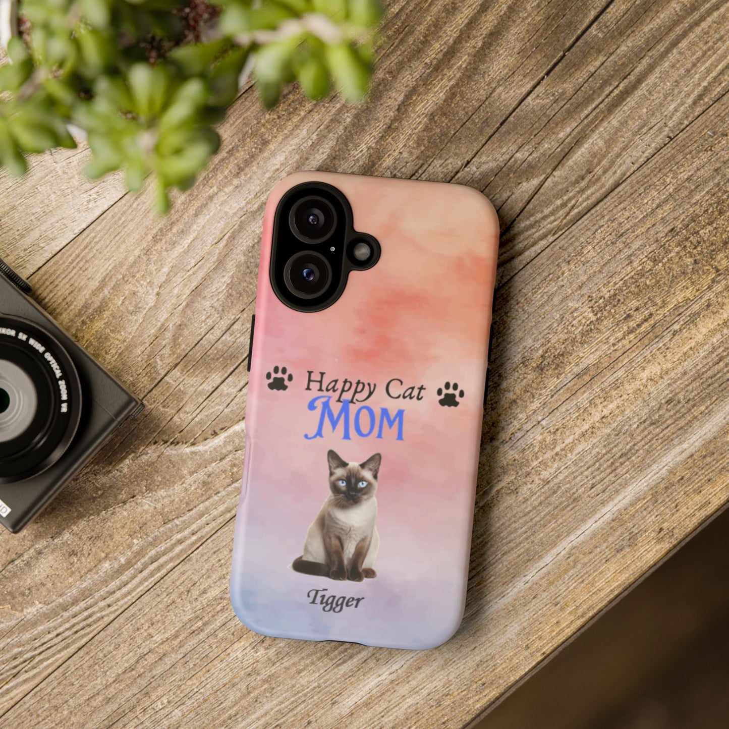 Happy Cat Mom - Personalized - Whimsical Phone Cases - Mother's Day