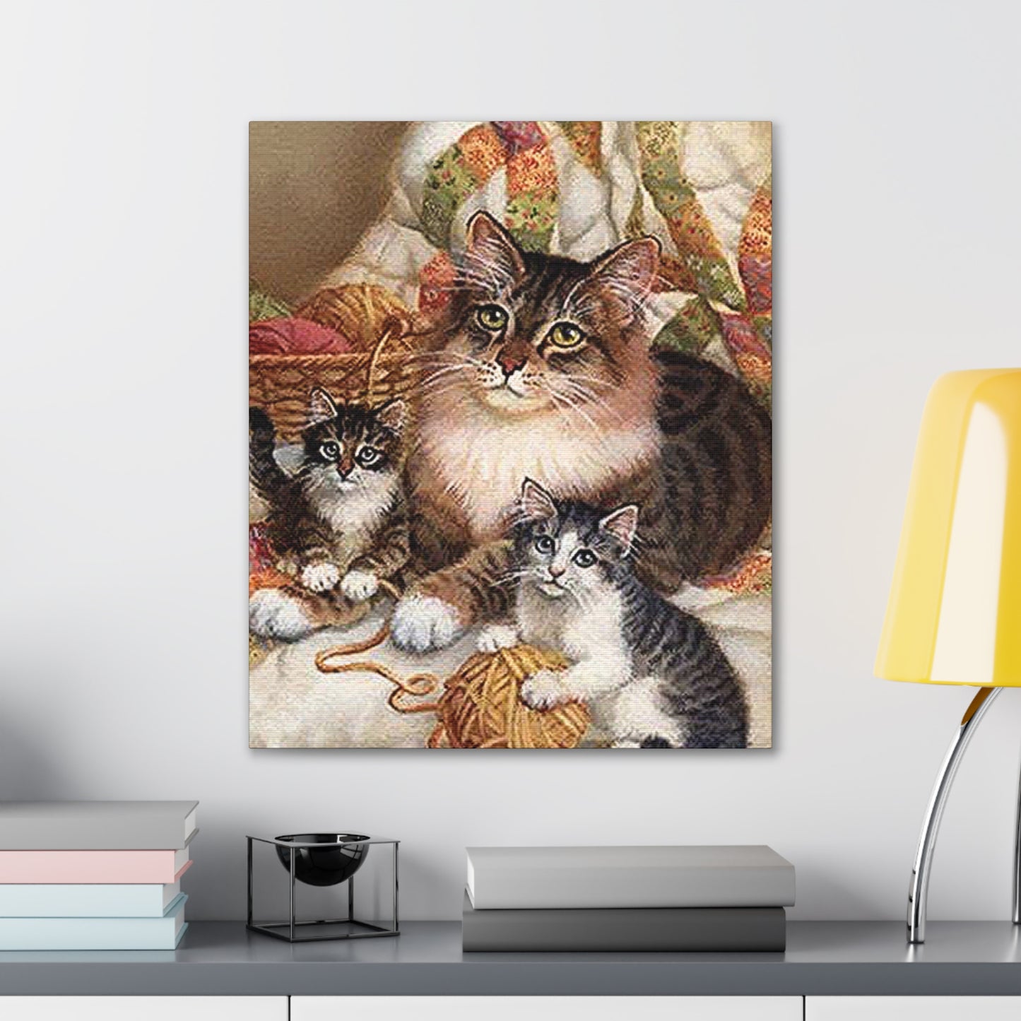 Kitty Family - Canvas Stretched, 0.75"