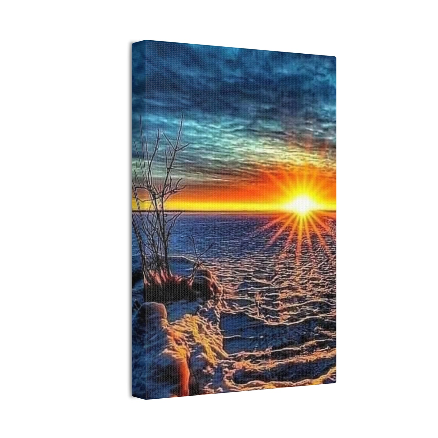 Sunrise on the Ocean - Canvas Stretched, 0.75"