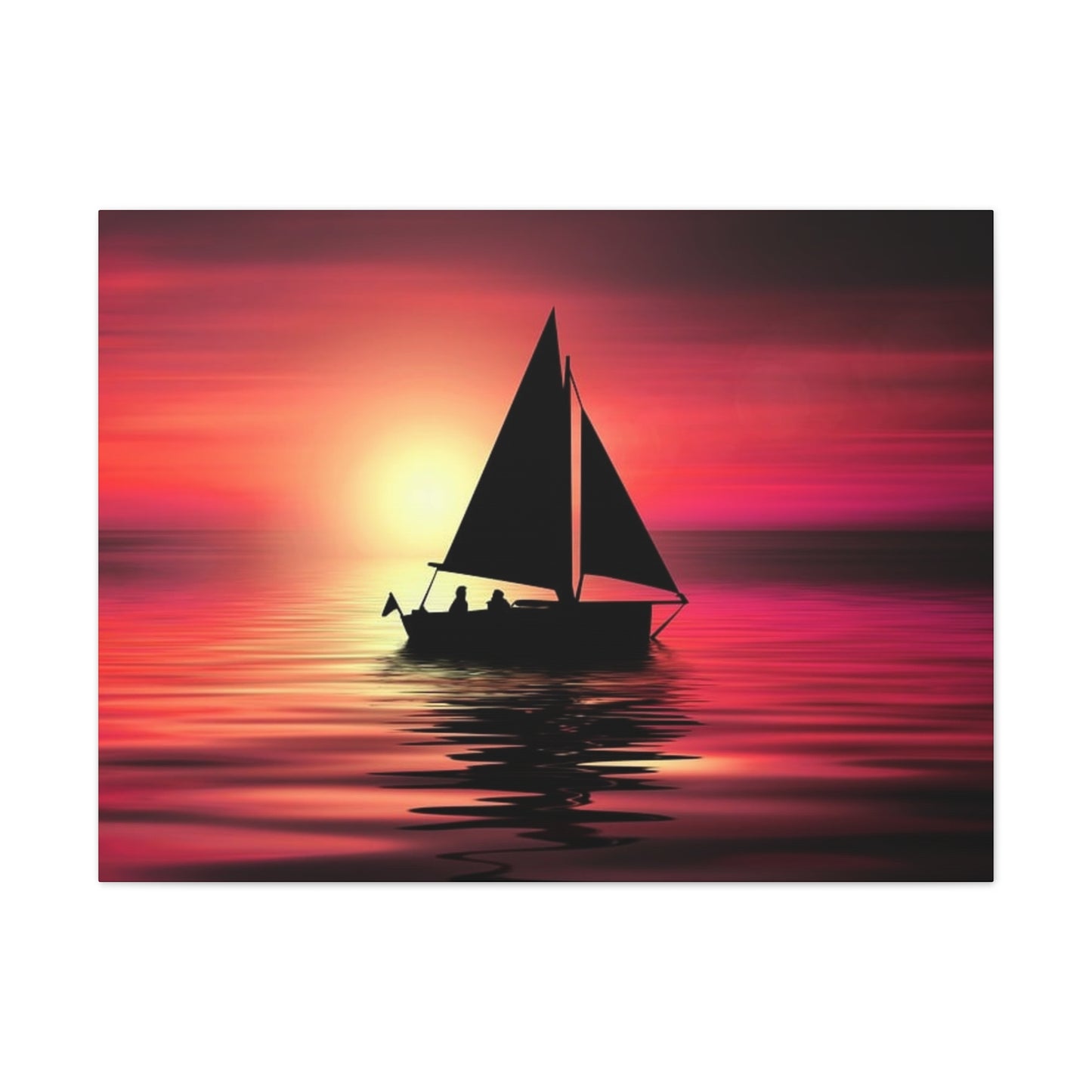 Sailing at Sunset - Canvas Stretched, 0.75"