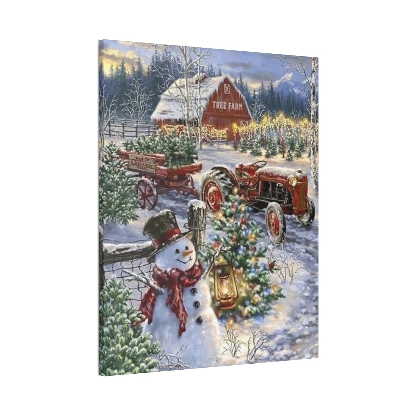 On the Farm - Canvas Stretched, 0.75" Christmas