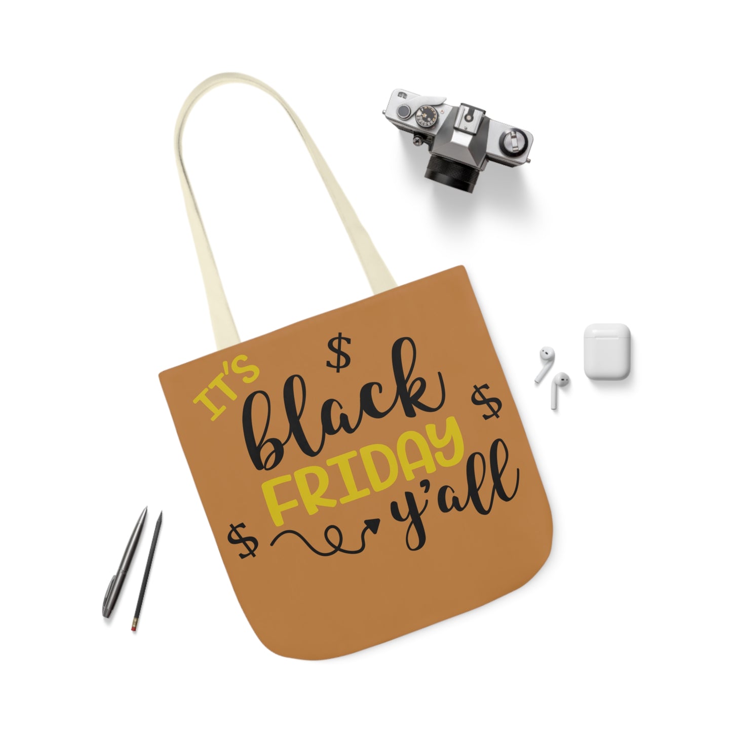 It's Black Friday - Canvas Tote Bag, 5-Color Straps