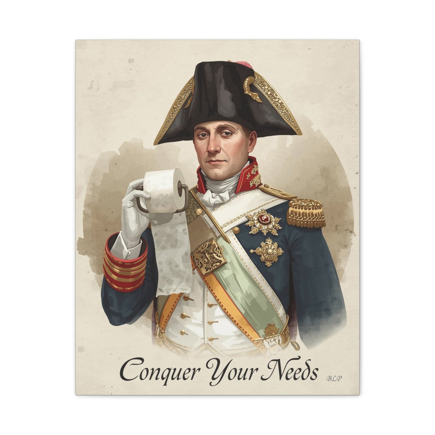 Napoleon - Canvas Stretched, 0.75" - 2026 Wall Art - Bathroom Humor