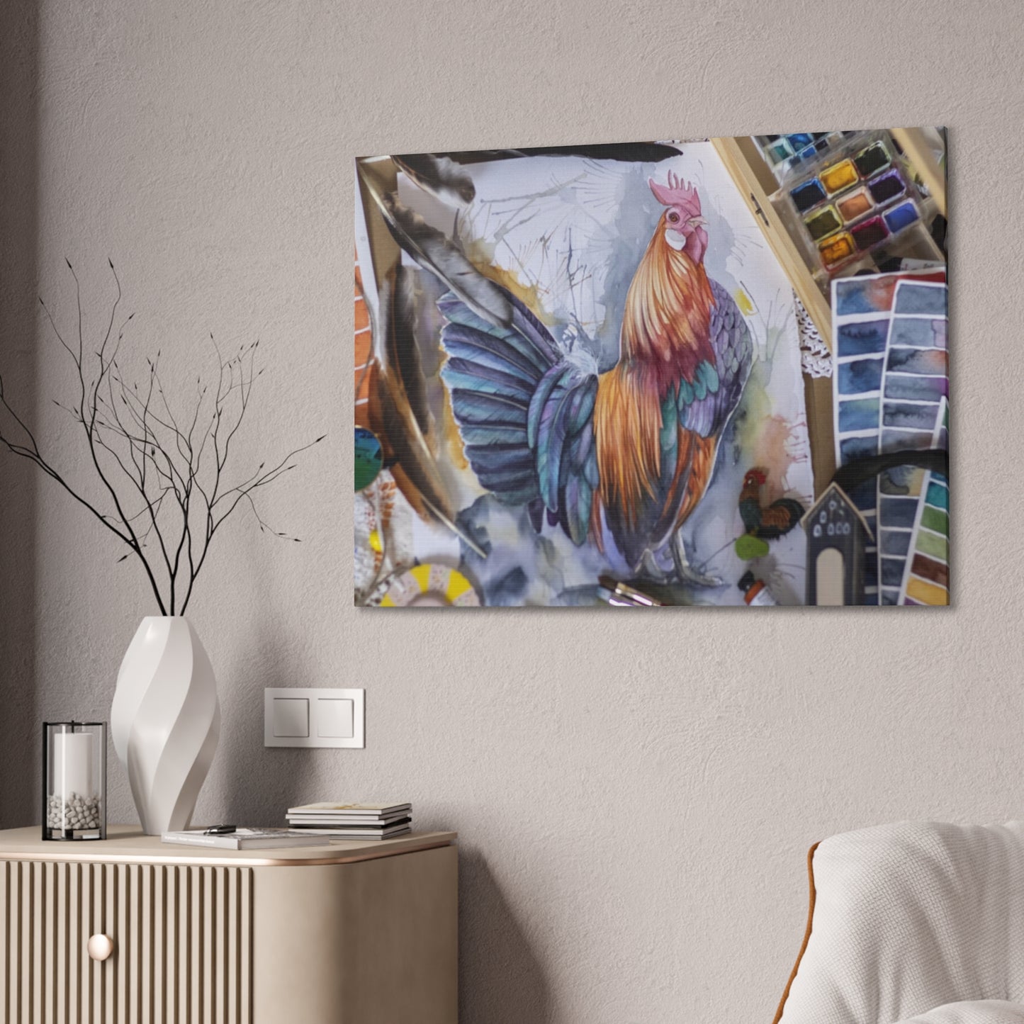 Rooster Art - Canvas Stretched, 0.75"