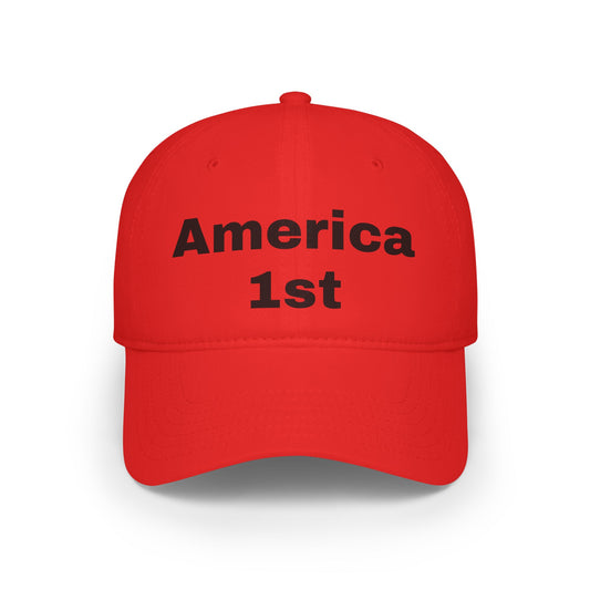 America 1st - Low Profile Baseball Cap - Military - Father's Day - Veteran