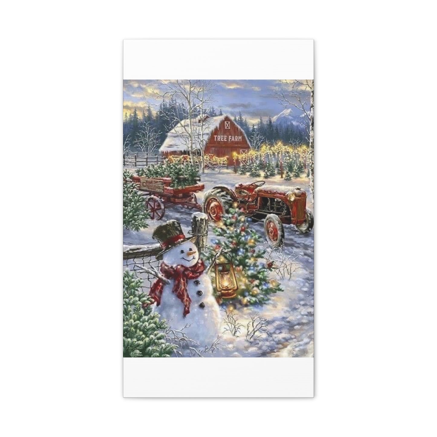 On the Farm - Canvas Stretched, 0.75" Christmas