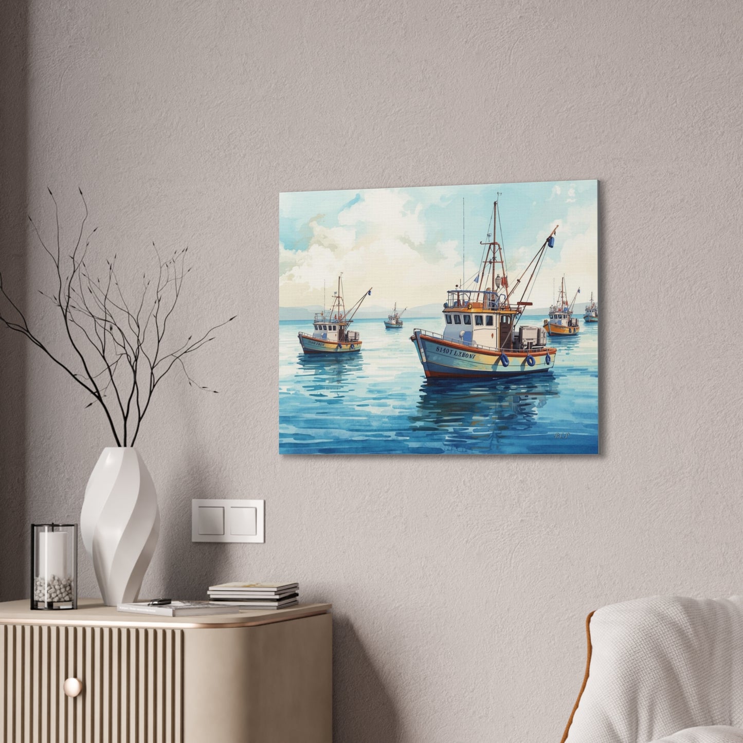 Fishing Fleet - Canvas Stretched, 0.75" - Wall Art 2026 - Scenes