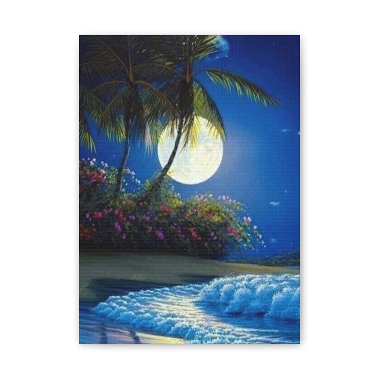 Desert Island Moon Light - Canvas Stretched, 0.75"