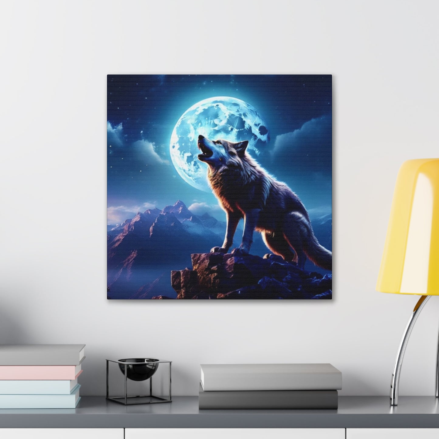 Howling Wolf - Canvas Stretched, 0.75"