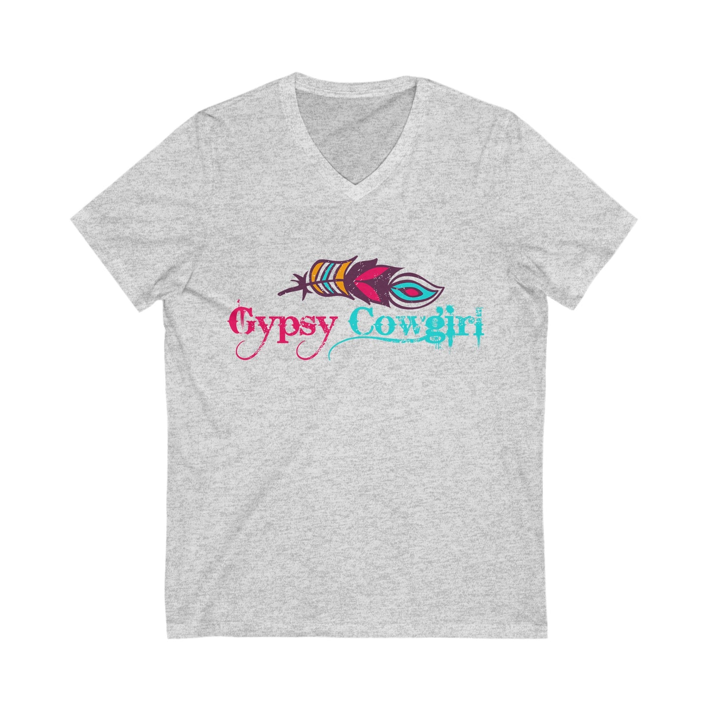 Gypsy Cowgirl - Unisex Jersey Short Sleeve V-Neck T-Shirt