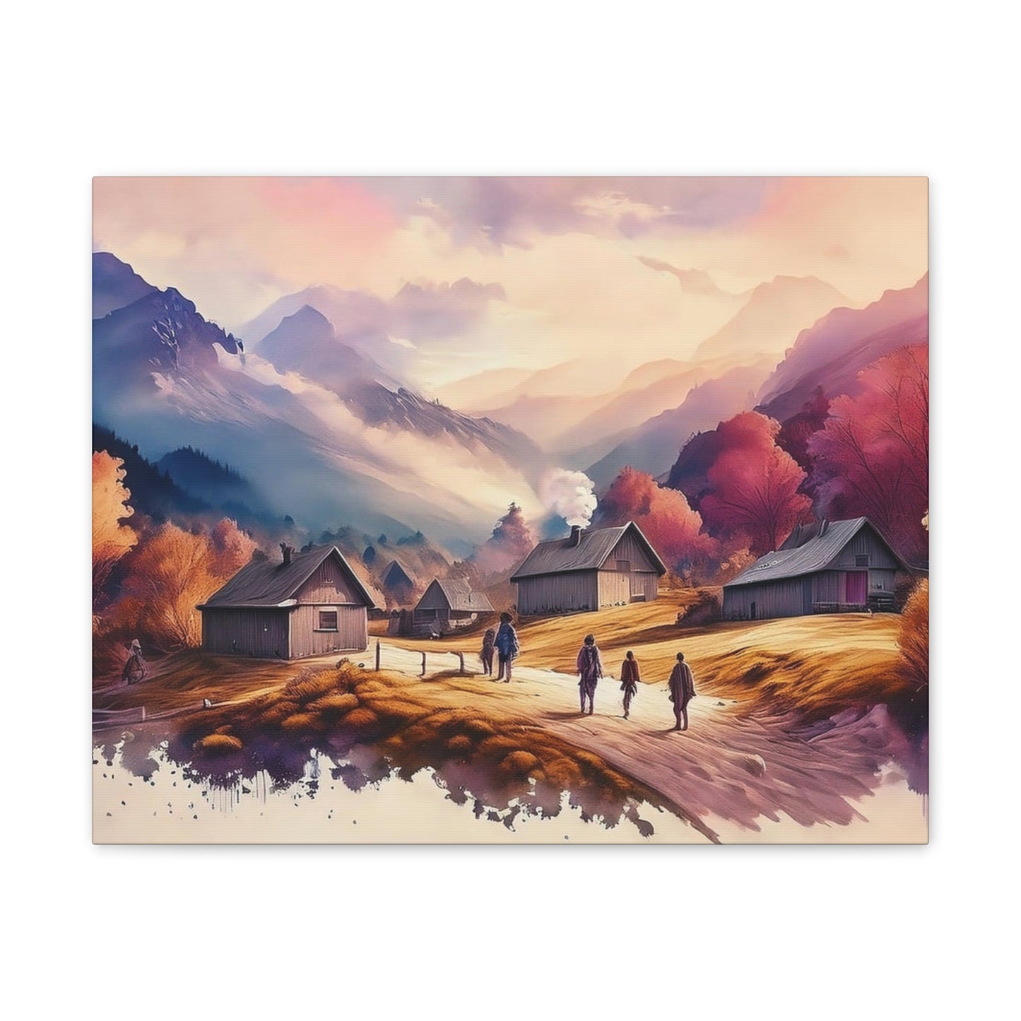 Village - Canvas Stretched, 0.75"