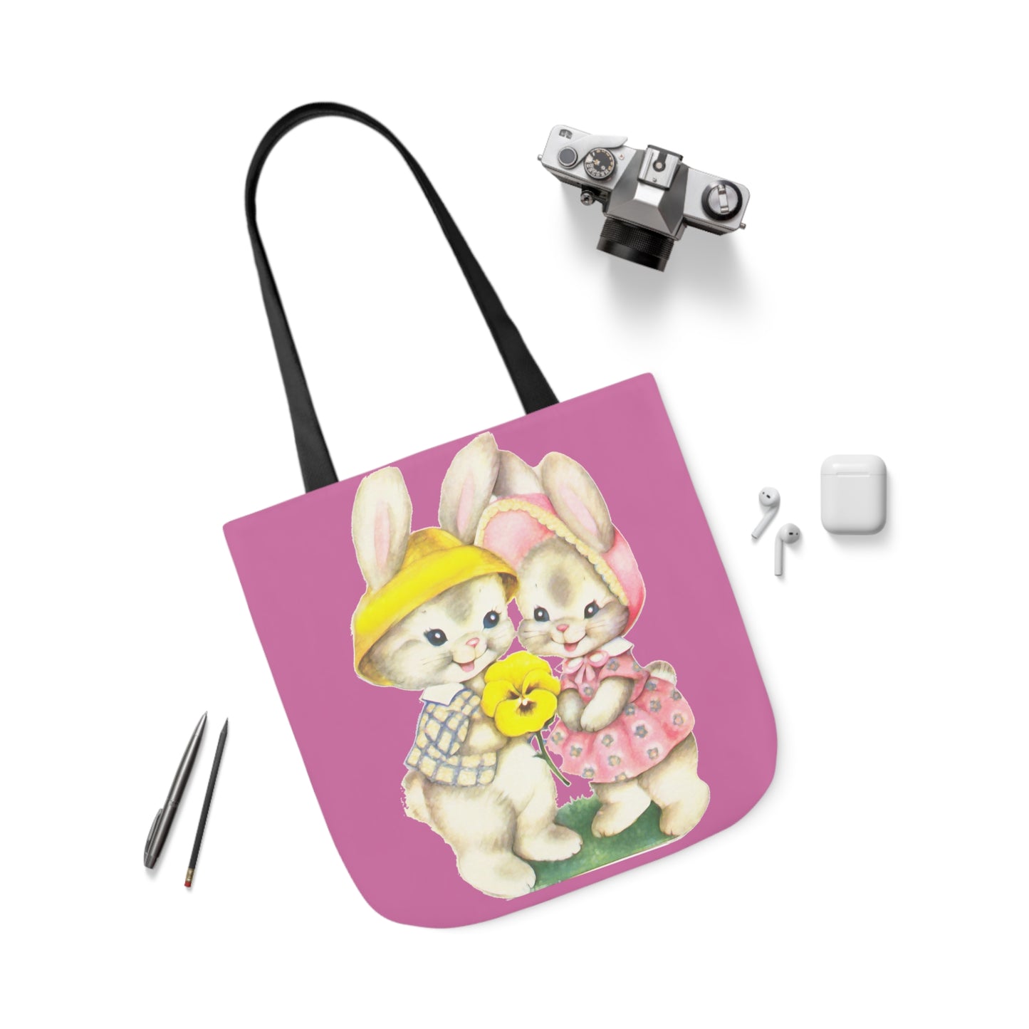 Easter - Canvas Tote Bag, 5-Color Straps