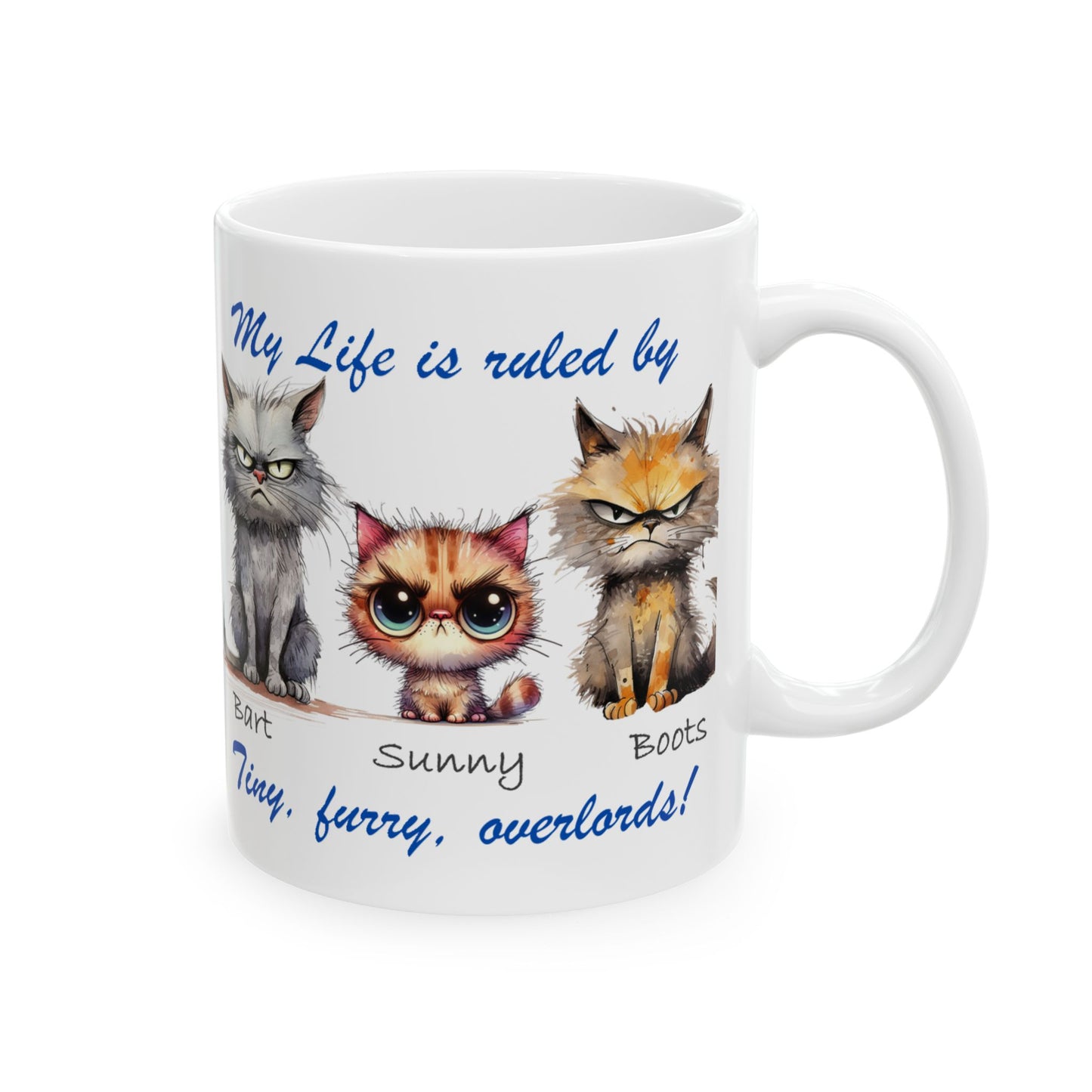 Furry Overlord - Personalized - Ceramic Mug, (11oz, 15oz) - Mother's Day - Father's Day