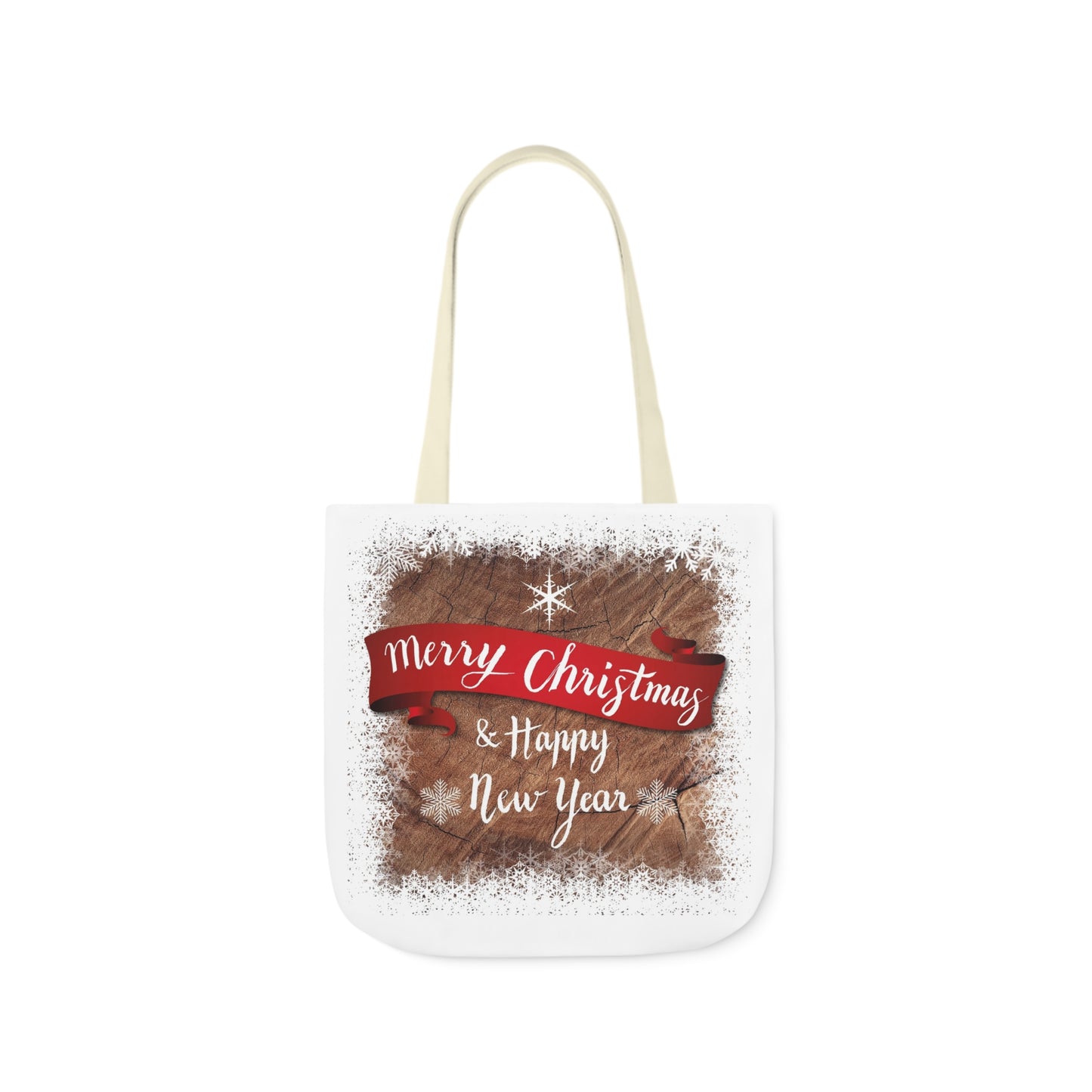 Merry Christmas -Canvas Tote Bag, 5-Color Straps - Christmas