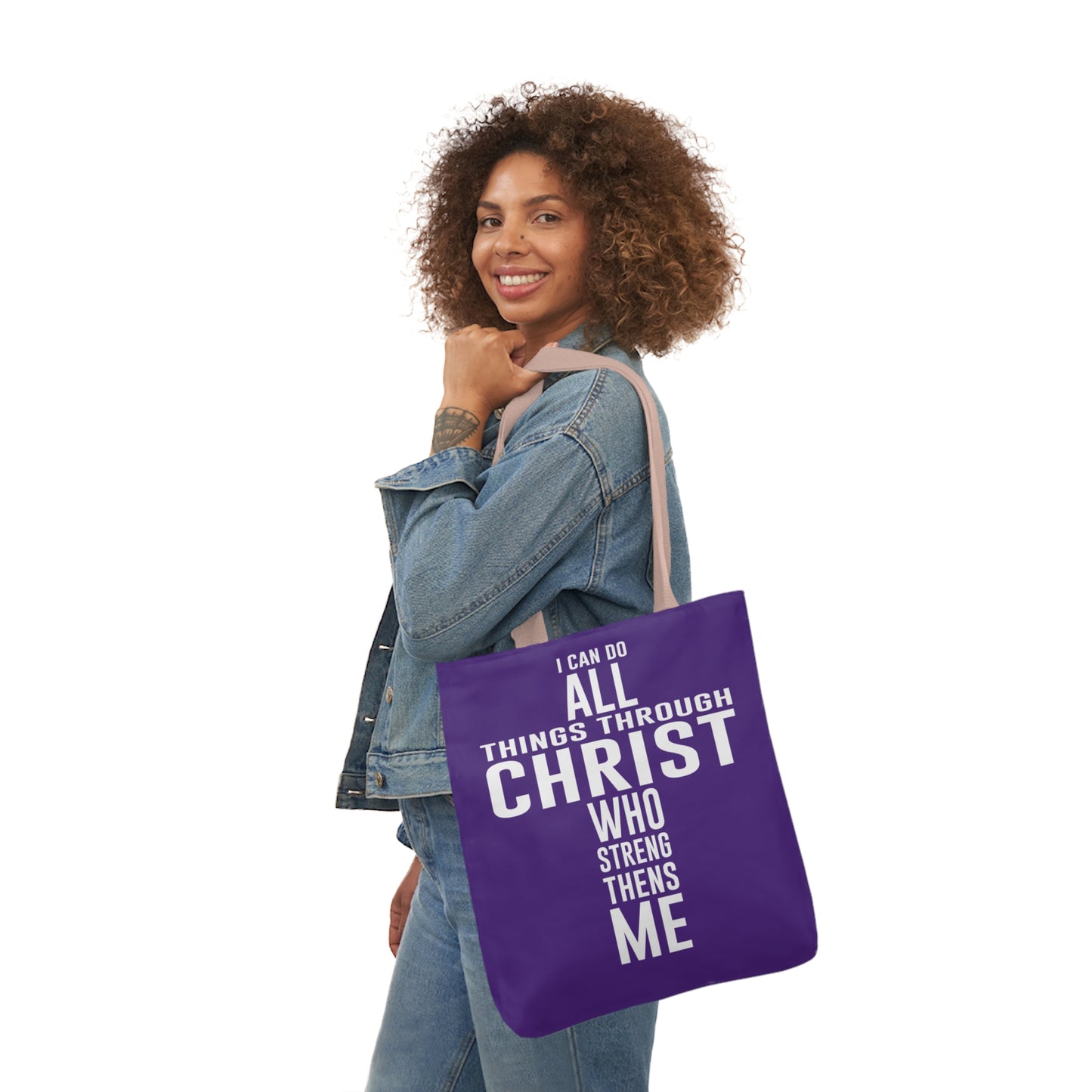 I can do - Canvas Tote Bag, 5-Color Straps - Religious