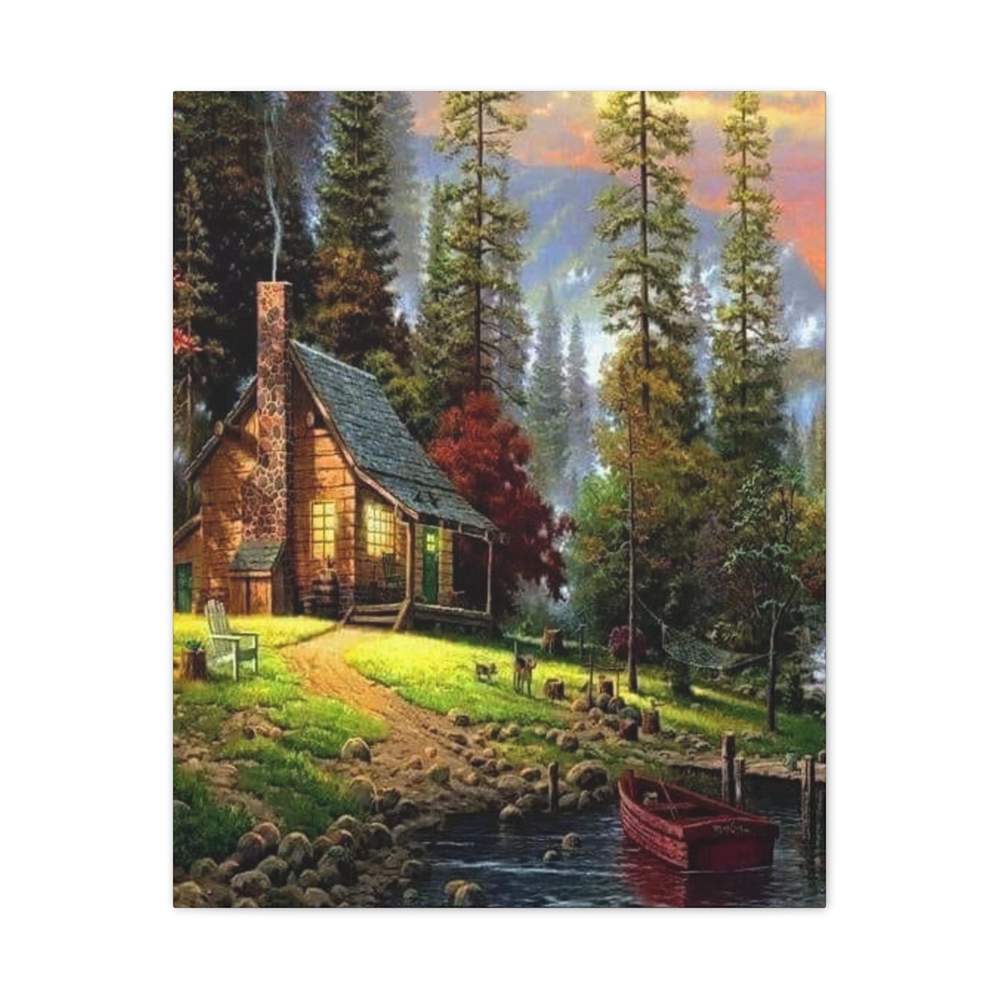 Cabin in the Woods - Canvas Stretched, 0.75"