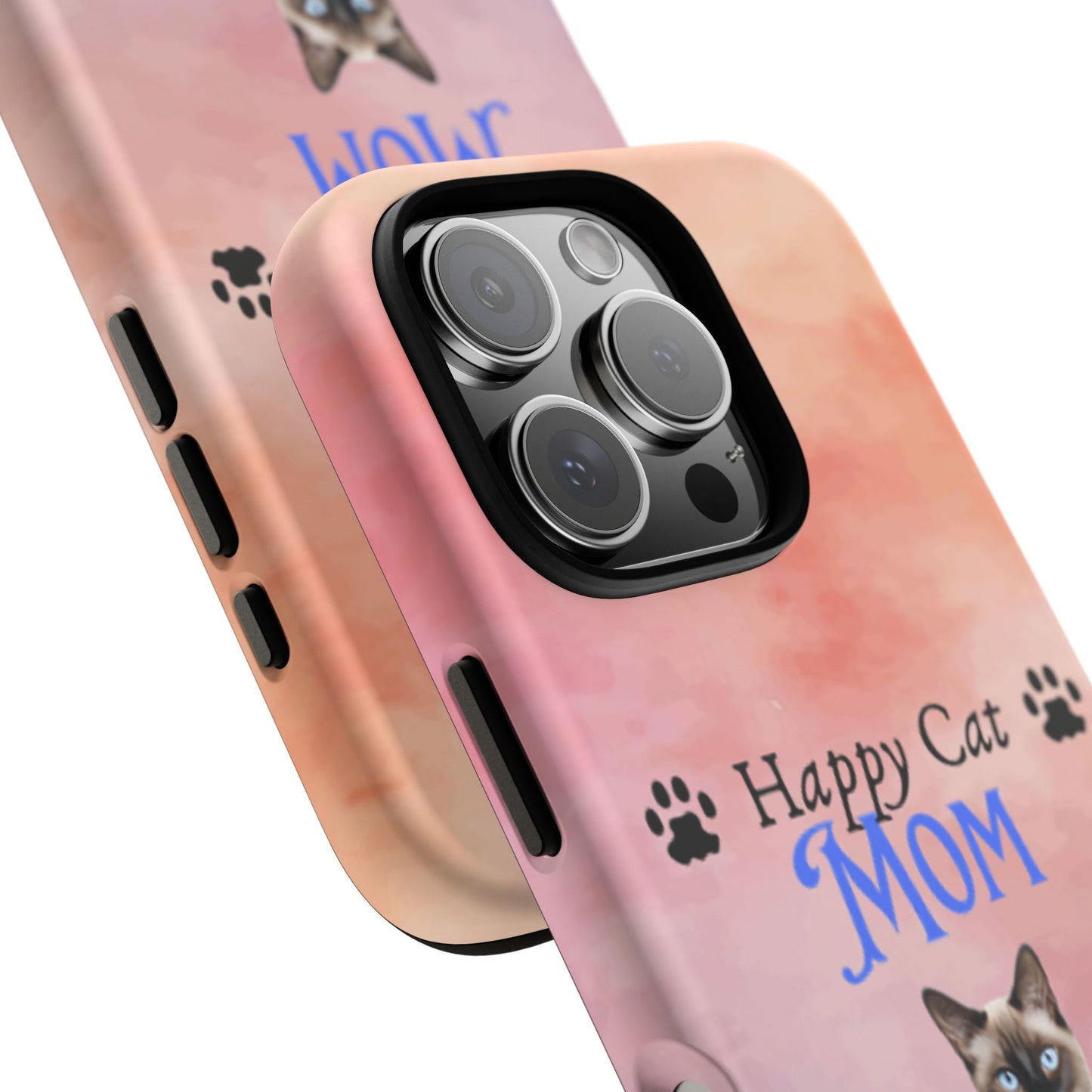 Happy Cat Mom - Personalized - Whimsical Phone Cases - Mother's Day