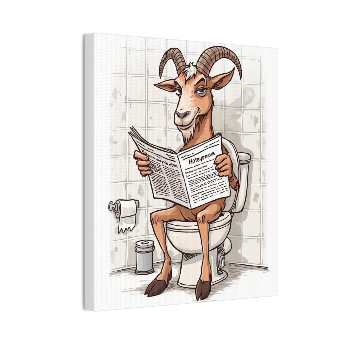 Billy on the can - Canvas Stretched, 0.75" - Wall Art 2026 - Bathroom Humor