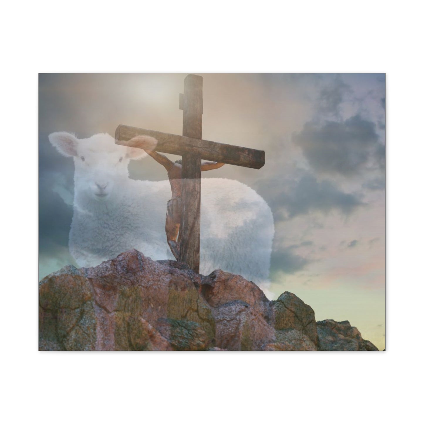 The Lamb of God - Canvas Stretched, 0.75" - Easter - Mother's Day - Father's Day