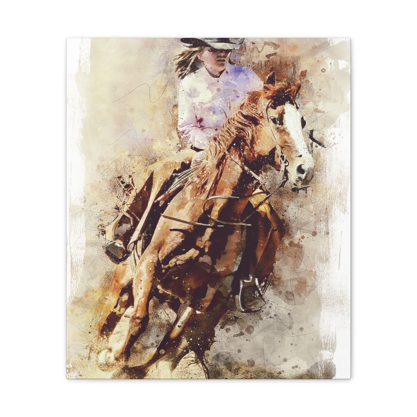 Barrel Racer - Canvas Stretched, 0.75" - Mother's Day