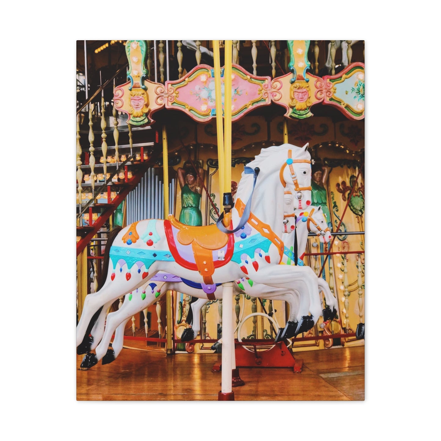 Carousel Horses - Canvas Stretched, 0.75"