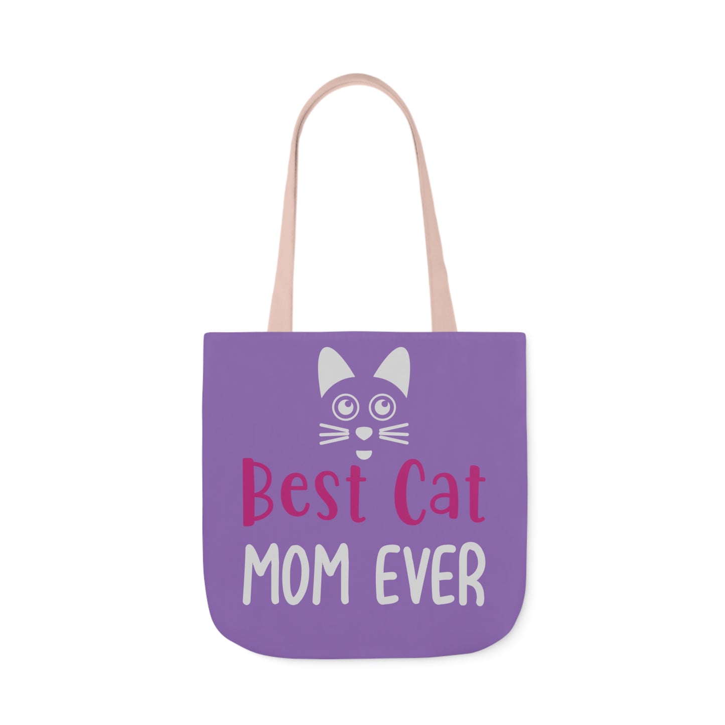 Best Cat Mom Ever - Canvas Tote Bag, 5-Color Straps - Mother's Day