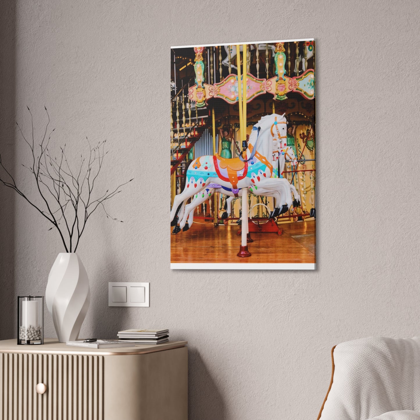 Carousel Horses - Canvas Stretched, 0.75"