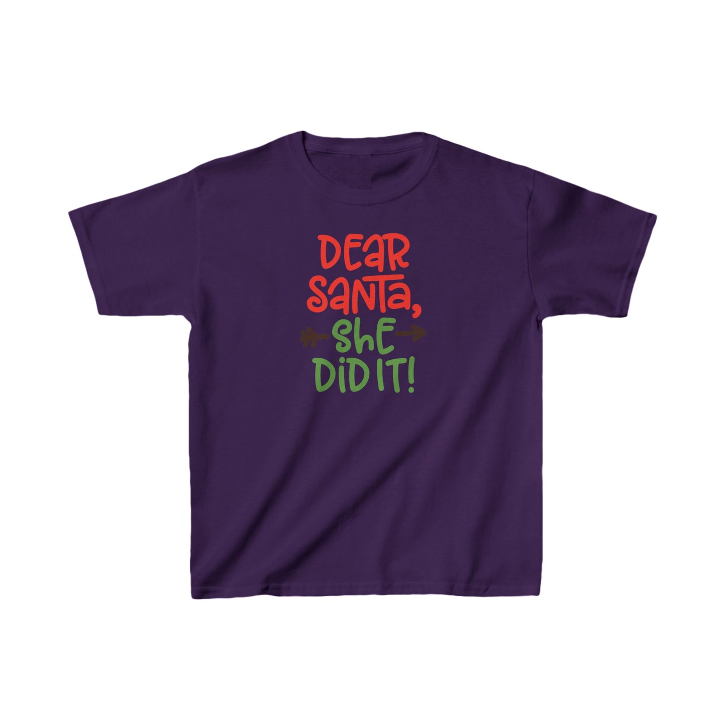 Kids - She Did it -  Heavy Cotton™ T-Shirts - Christmas